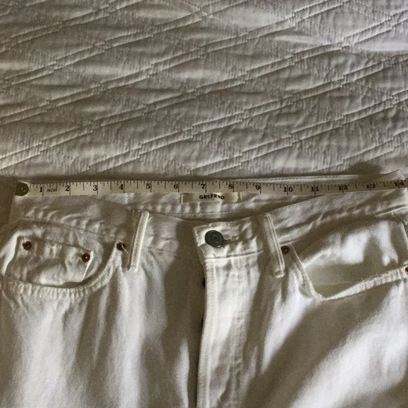 GRLFRND Karolina 100% Cotton Jeans: White Flag 28 - Picture 6 of 8